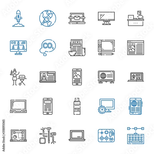 laptop icons set