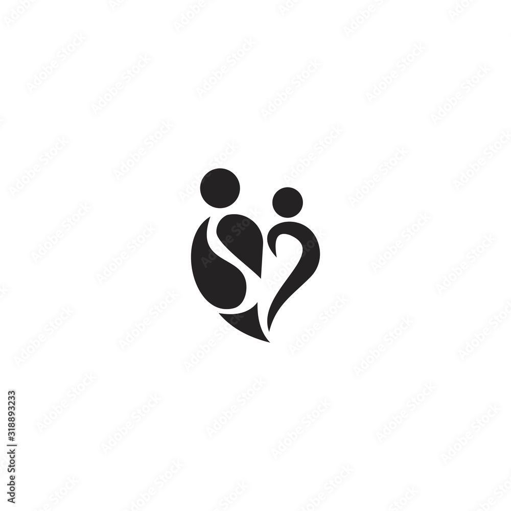 SP negative space letter logo SP negative space letter logo