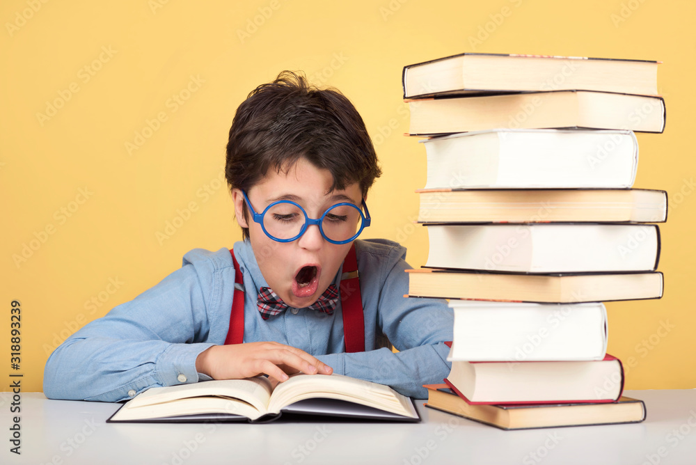 surprised boy reading a book surprised boy reading a book