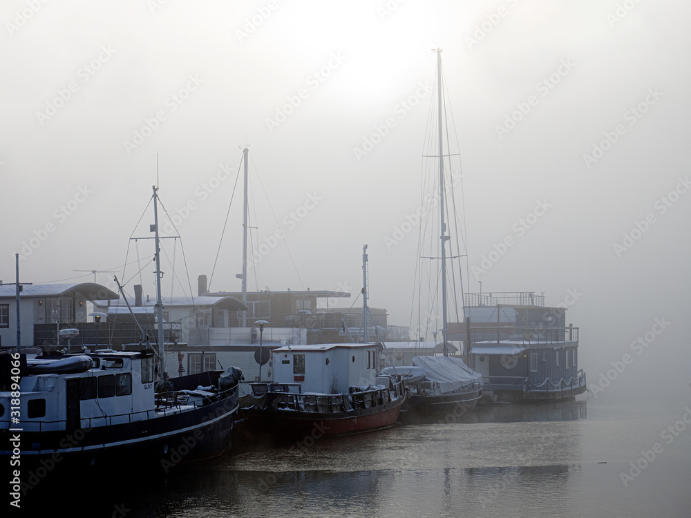 foggy day at the harbour