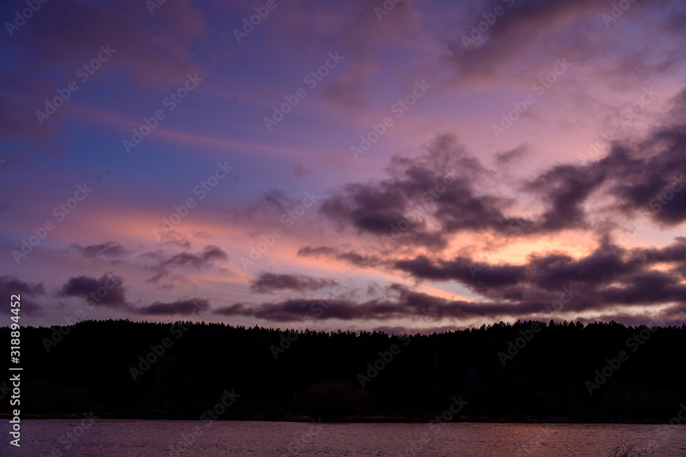 Dramatic sky after sunset Dramatic sky after sunset