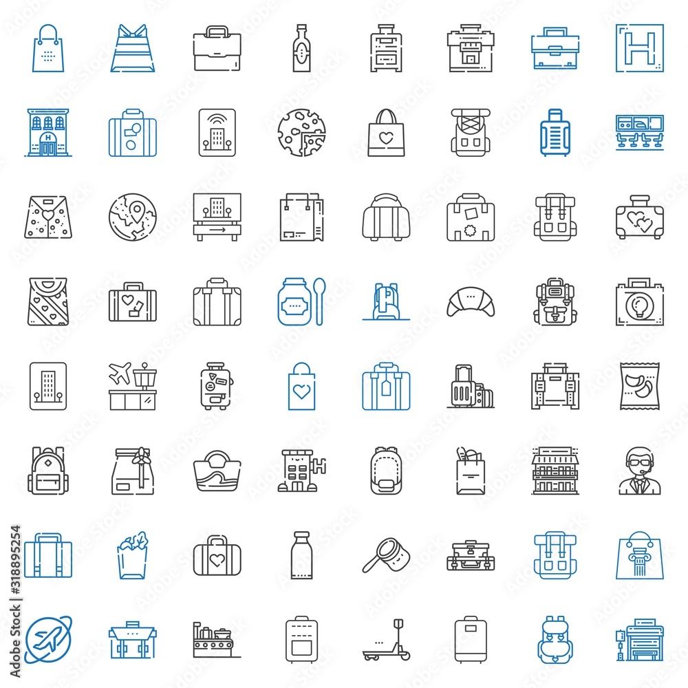 luggage icons set luggage icons set