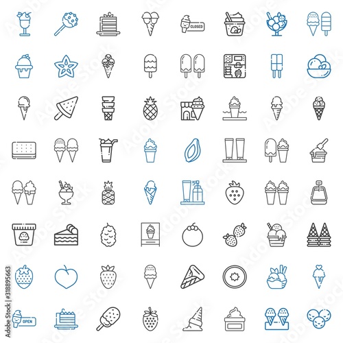 strawberry icons set