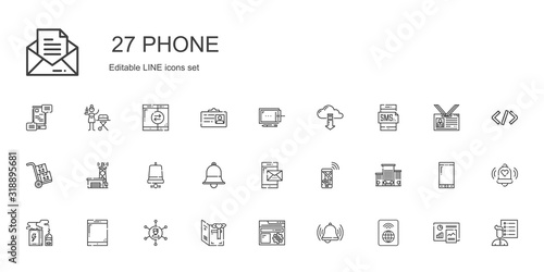 phone icons set