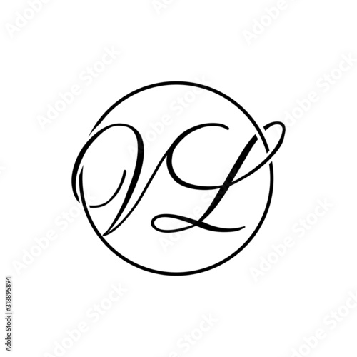 vl logo design icon,good for initial wedding © box file