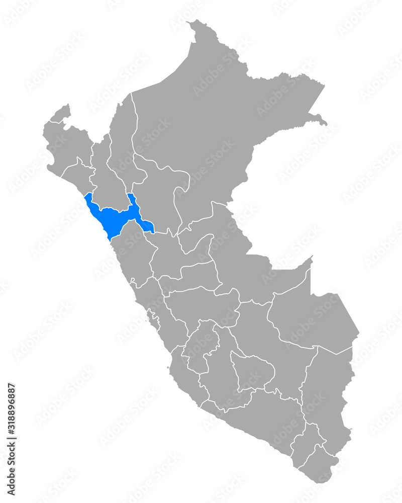 Karte von La Libertad in Peru