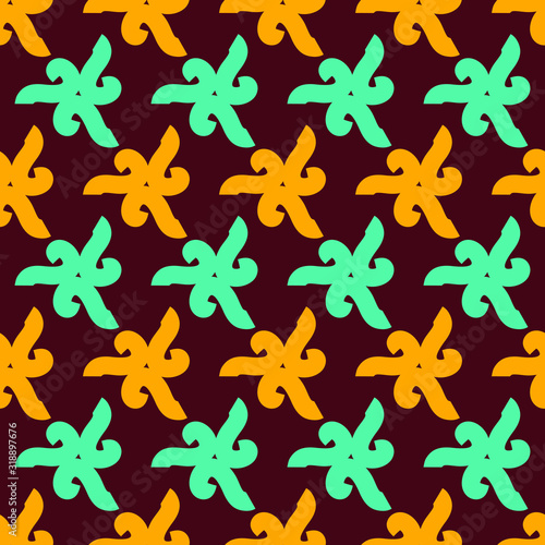 Bright seamless pattern with geometric ornament. Abstract stylish illustration.