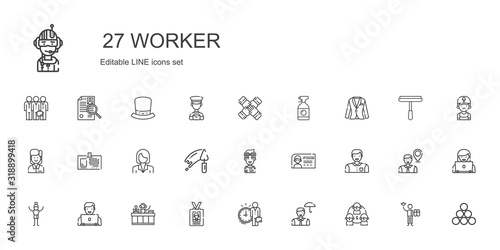 worker icons set