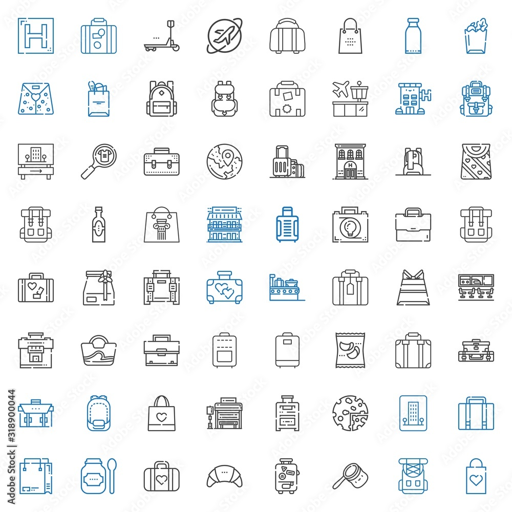 luggage icons set luggage icons set