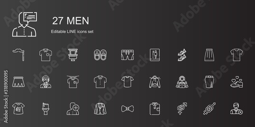 men icons set