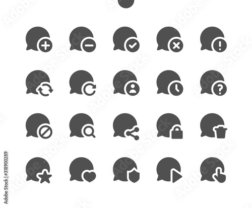 Messages v4 UI Pixel Perfect Well-crafted Vector Solid Icons 48x48 Ready for 24x24 Grid for Web Graphics and Apps. Simple Minimal Pictogram