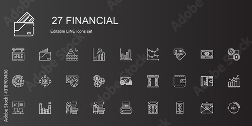 financial icons set