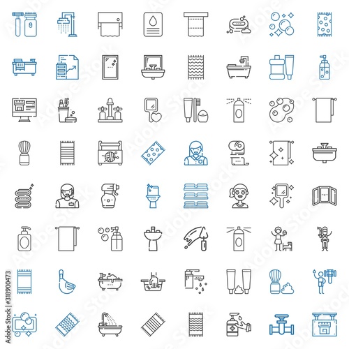 bathroom icons set