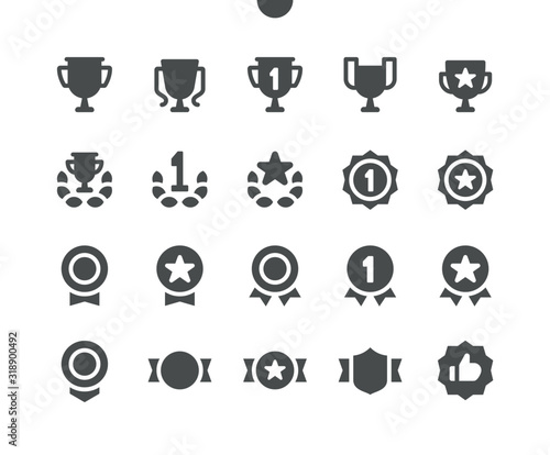 Awards v1 UI Pixel Perfect Well-crafted Vector Solid Icons 48x48 Ready for 24x24 Grid for Web Graphics and Apps. Simple Minimal Pictogram