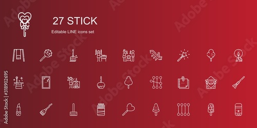 stick icons set