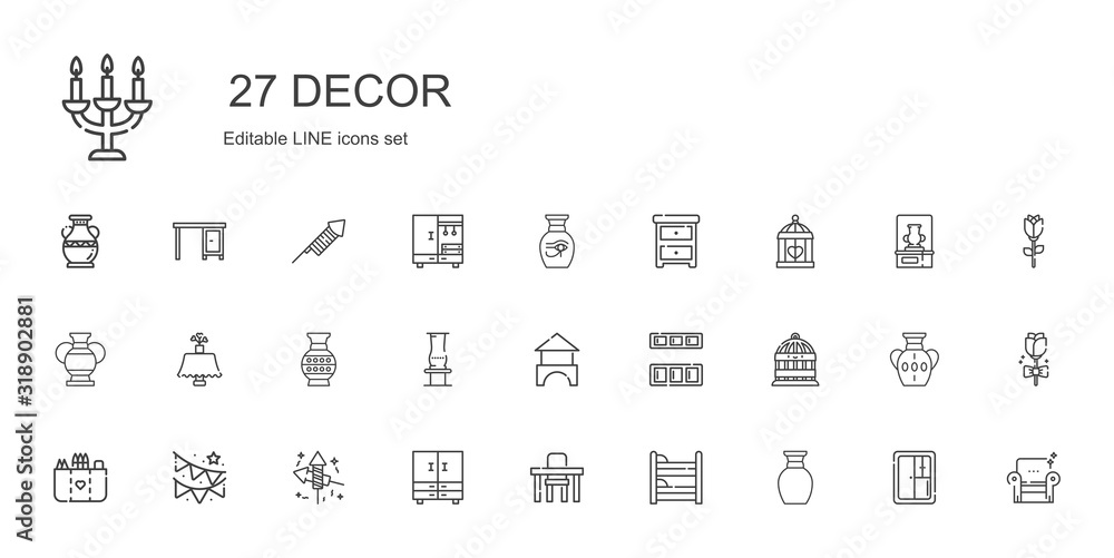 decor icons set decor icons set