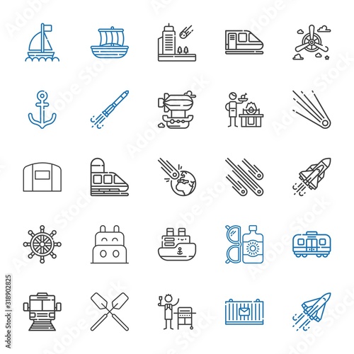 ship icons set