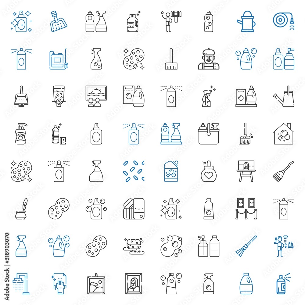 spray icons set spray icons set