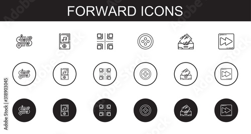 forward icons set