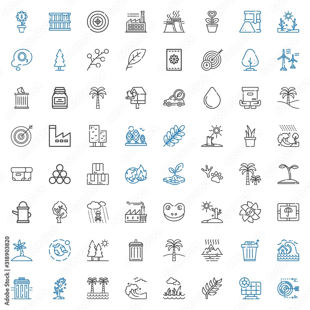 environment icons set