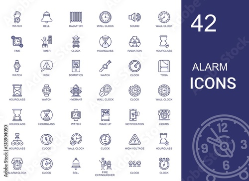 alarm icons set