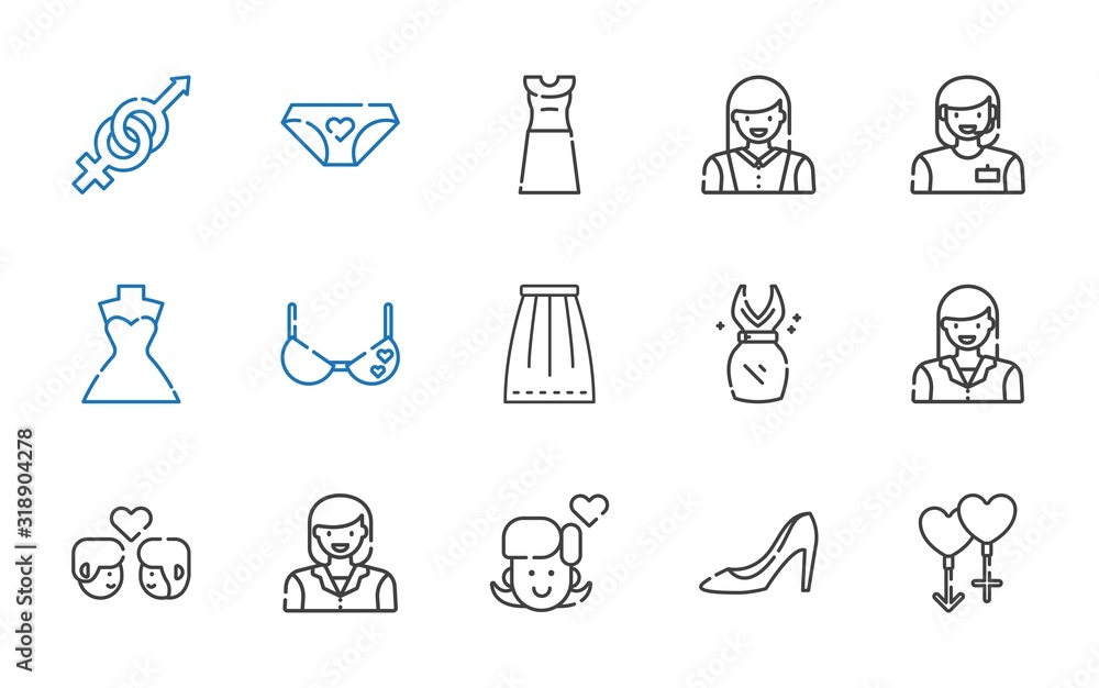 lady icons set lady icons set