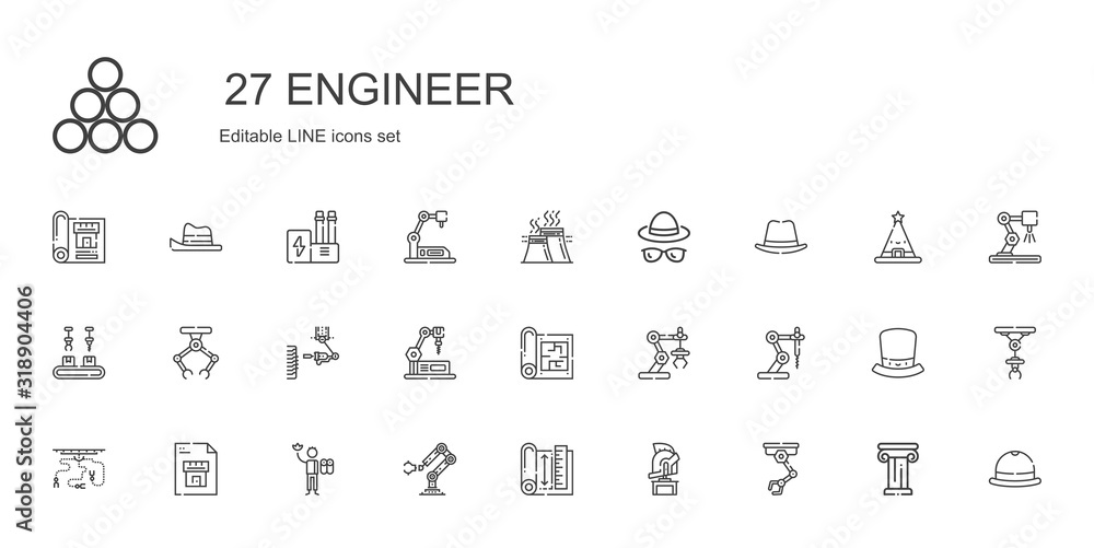 engineer icons set engineer icons set