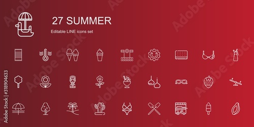 summer icons set