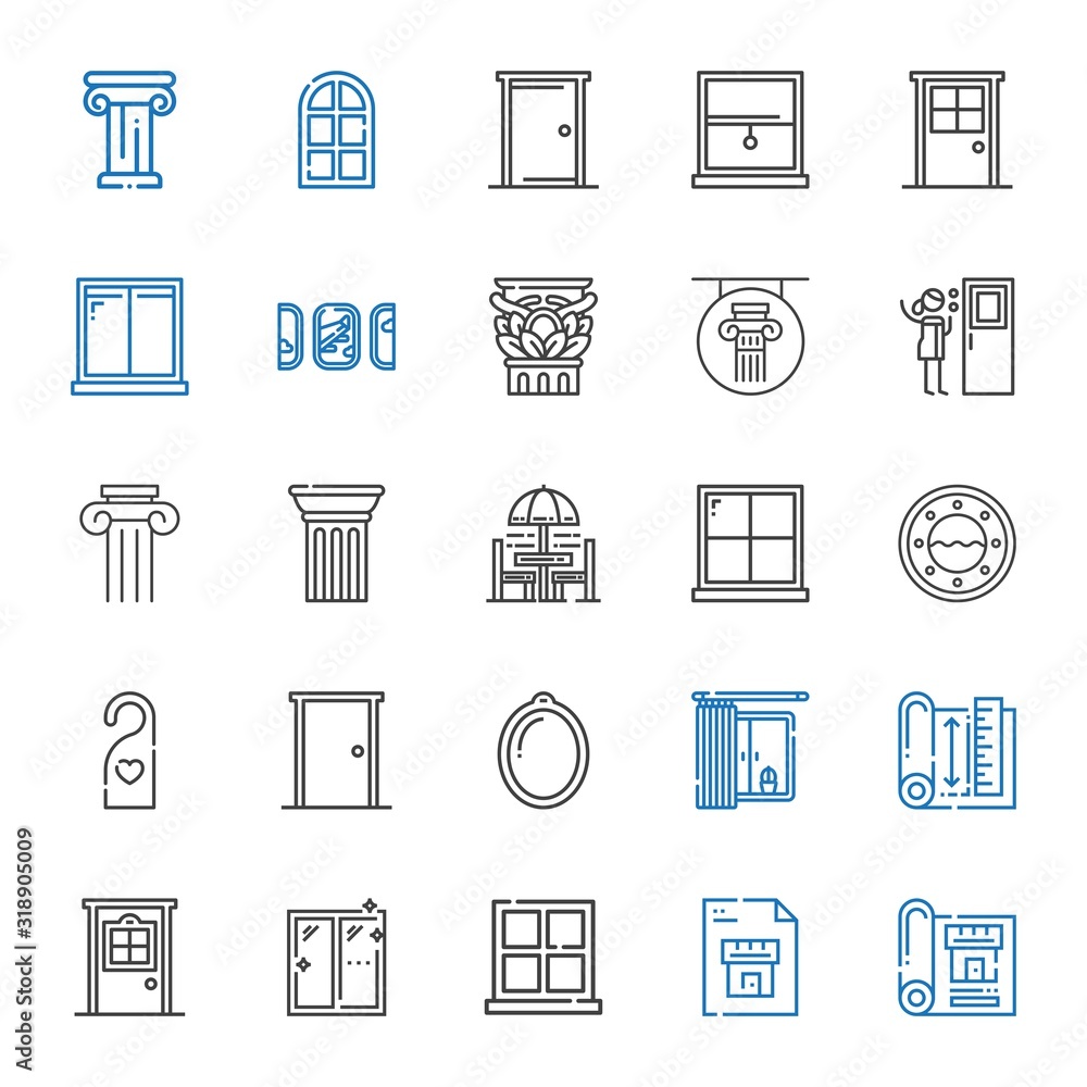 architectural icons set