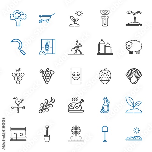 agriculture icons set