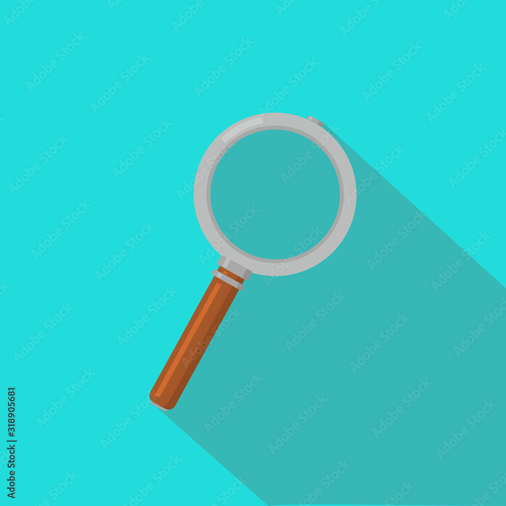 Magnifying Glass Flat Icon - Vector Illustration. Magnifying Glass Flat Icon - Vector Illustration.