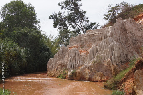 Rocks and stones in the gorge of Vietnam