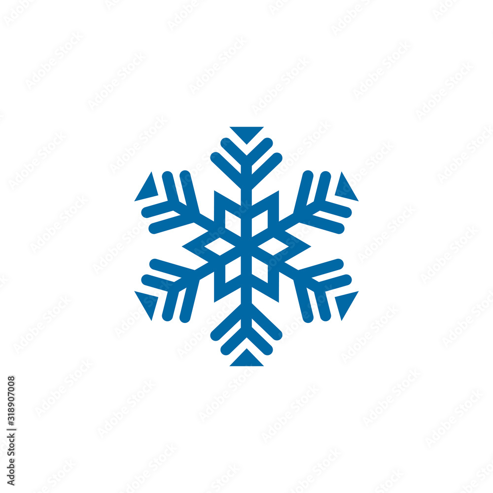 Snowflake icon logo design vector template Snowflake icon logo design vector template
