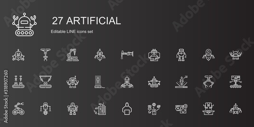 artificial icons set