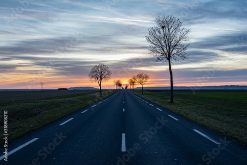 Sonnenuntergang Straße