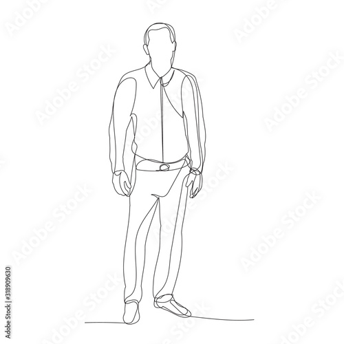 continuous line drawing  man  guy  minimal design