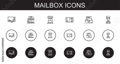 mailbox icons set