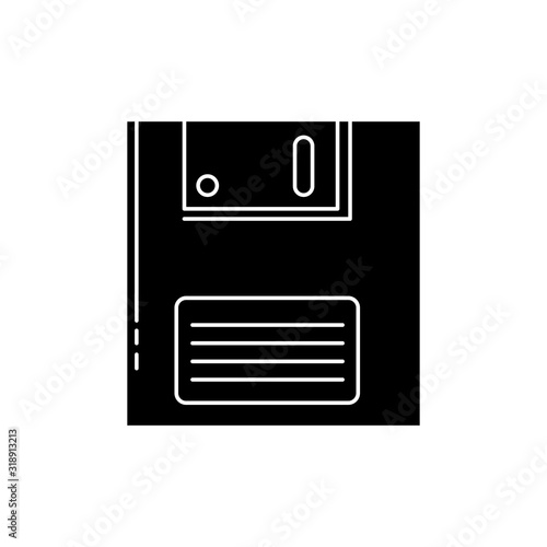 floppy nineties retro style isolated icon