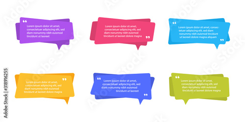 Super set different shape geometric flat banners. Modern abstract shapes for quote and text. Modern flat style vector illustration