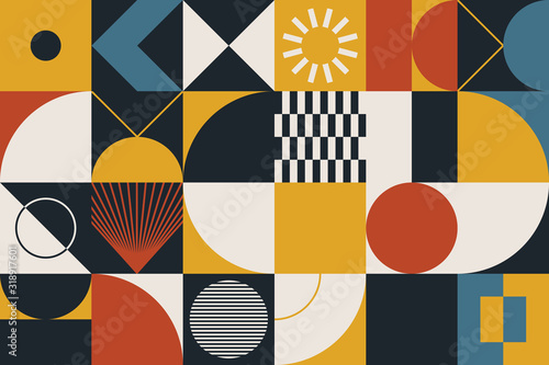 Brutalism Design Abstract Vector Pattern