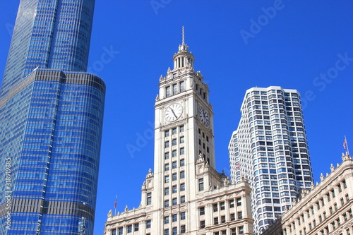 Blick auf das historische Zentrum von Chicago (Illinois)