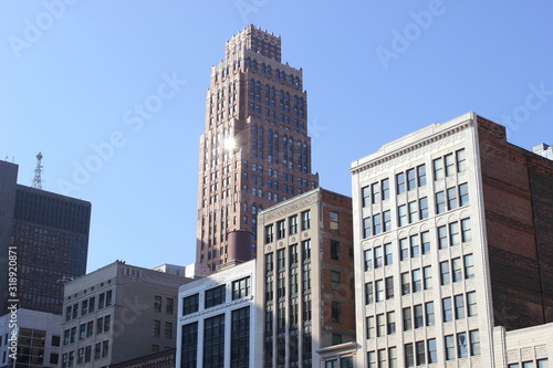 USA  Skyline von Detroit