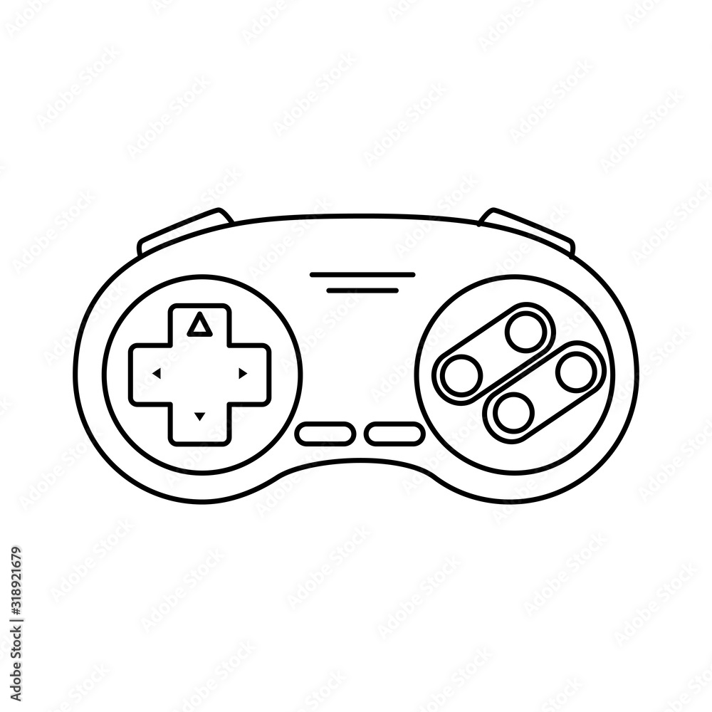 control game nineties style isolated icon control game nineties style isolated icon