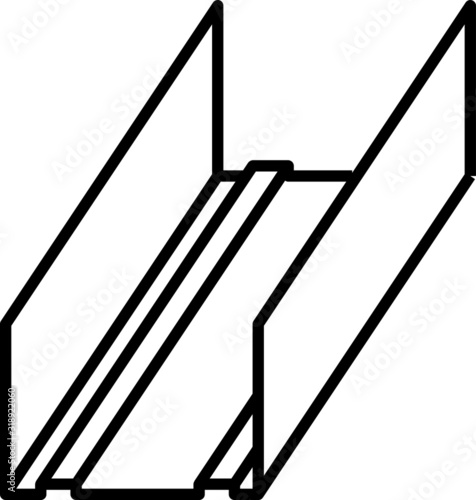 steel profiles icon, Profile for plasterboard