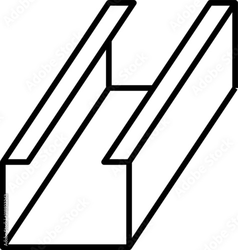 steel profiles icon, Profile for plasterboard