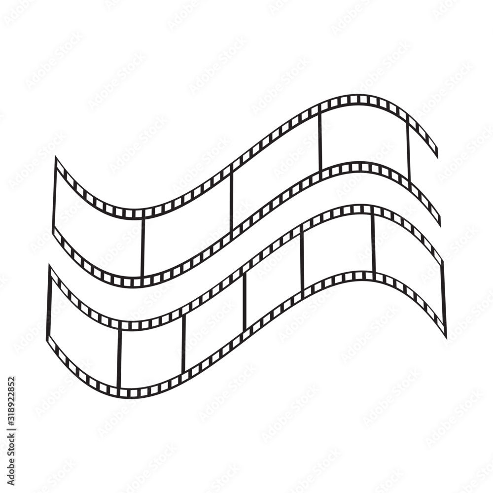 Fototapeta premium abstrack filmstrip Logo Template vector illustration design