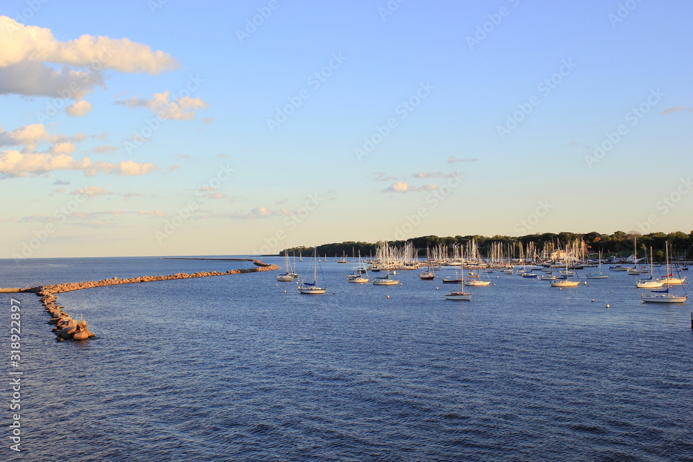 USA: Schiffe und Boote auf dem Lake Michigan