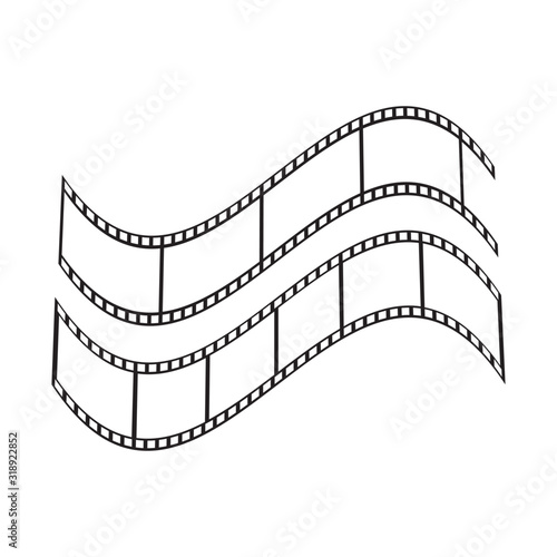 abstrack filmstrip Logo Template vector illustration design