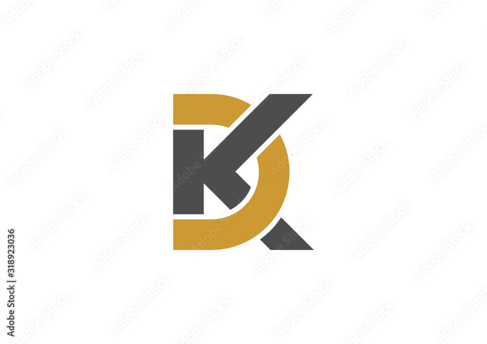 Letter DK simple logo design vector Letter DK simple logo design vector