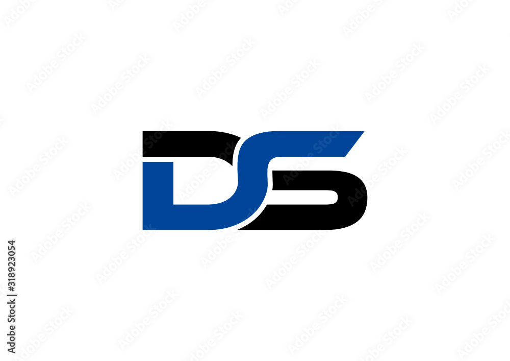 Letter DS simple logo design vector Letter DS simple logo design vector